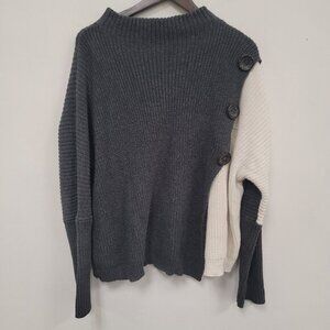 Neon Buddha Womens‎ Colorblock Knit Sweater Size S Oversized Boho Lagom Artsy